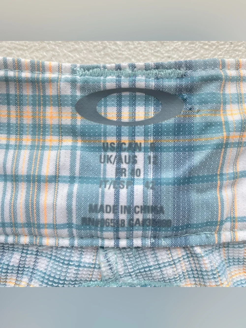 Oakley Blue Plaid Women’s Shorts